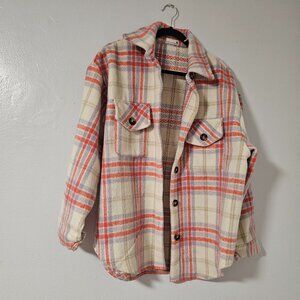 Mindy Maes Market Pink & Cream Oversized Shacket